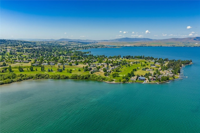103 Crescent Lndg, Polson, MT 59860 - drone / aerial view of a water and mountain view
