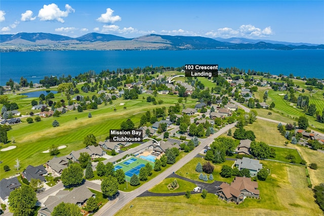 103 Crescent Lndg, Polson, MT 59860 - aerial view of a water and mountain view and a golf club