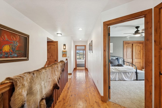 101 Heavens Peak Dr, Kalispell, MT 59901 - hallway featuring light wood-style floors and recessed lighting
