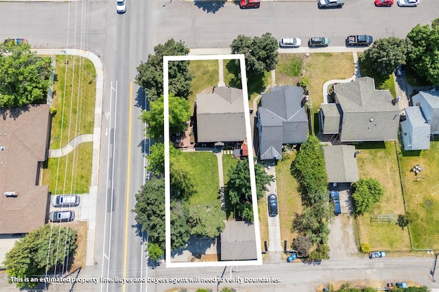 546 Woodworth Ave, Missoula, MT 59801 - aerial view of residential area featuring property parcel outlined
