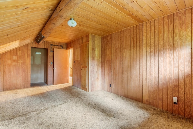 581 Timber Trl, Stevensville, MT 59870 - unfurnished room featuring wooden walls, wood ceiling, and carpet flooring