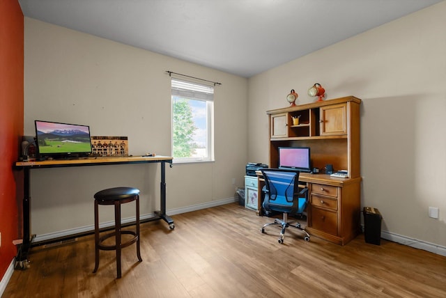 451 Creston Hatchery Rd, Kalispell, MT 59901 - office space featuring wood finished floors and baseboards