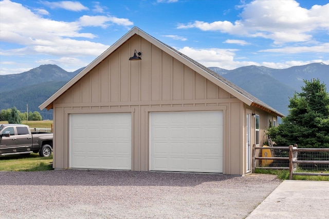 451 Creston Hatchery Rd, Kalispell, MT 59901 - detached garage featuring a mountain view