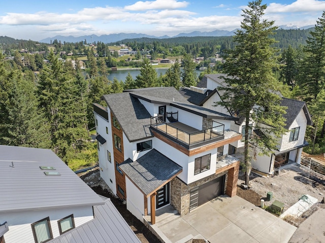 211 Whisper Ridge Dr, Bigfork, MT 59911 - aerial view of a water and mountain view