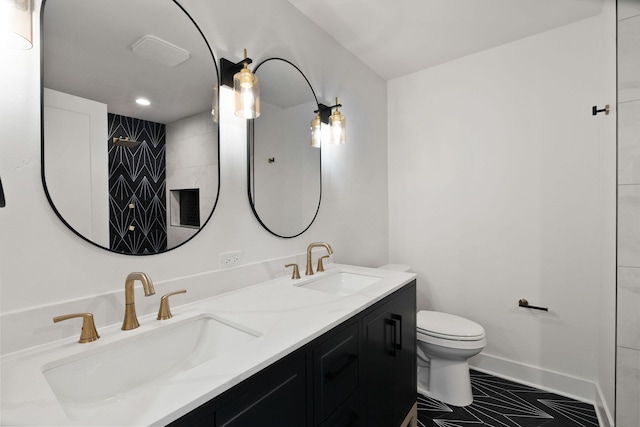 211 Whisper Ridge Dr, Bigfork, MT 59911 - bathroom featuring double vanity and tile patterned floors