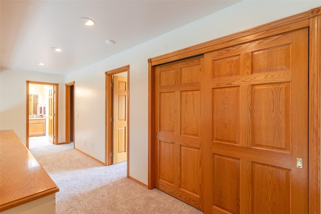 286 Arbour Dr W, Kalispell, MT 59901 - hallway featuring light colored carpet and recessed lighting