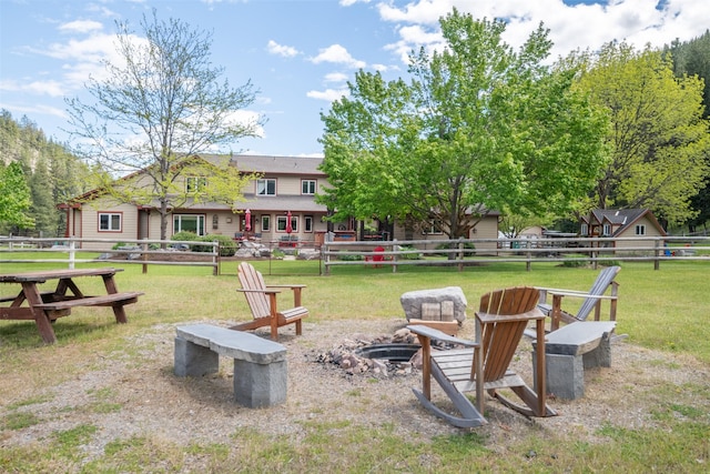 9995 Obrien Creek Rd, Missoula, MT 59804 - view of yard with a fire pit