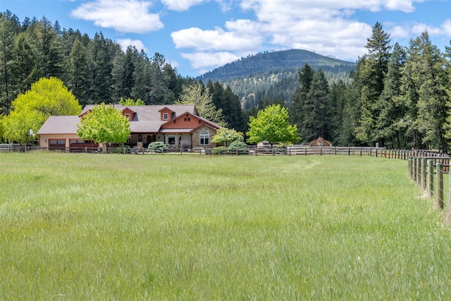 9995 Obrien Creek Rd, Missoula, MT 59804 - view of yard featuring a mountain view, a forest view, and a rural view
