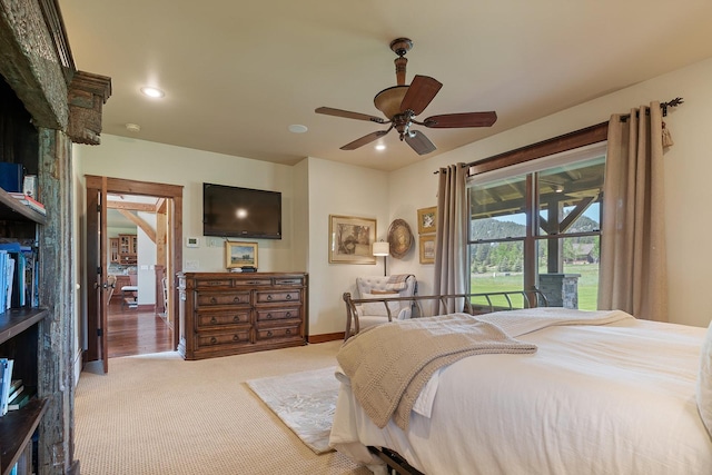 3 Antelope Ct, Clancy, MT 59634 - carpeted bedroom featuring recessed lighting and ceiling fan