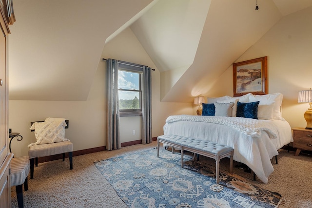 3 Antelope Ct, Clancy, MT 59634 - carpeted bedroom featuring vaulted ceiling and baseboards