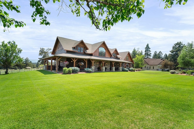 3 Antelope Ct, Clancy, MT 59634 - view of front of property featuring covered porch and a front lawn
