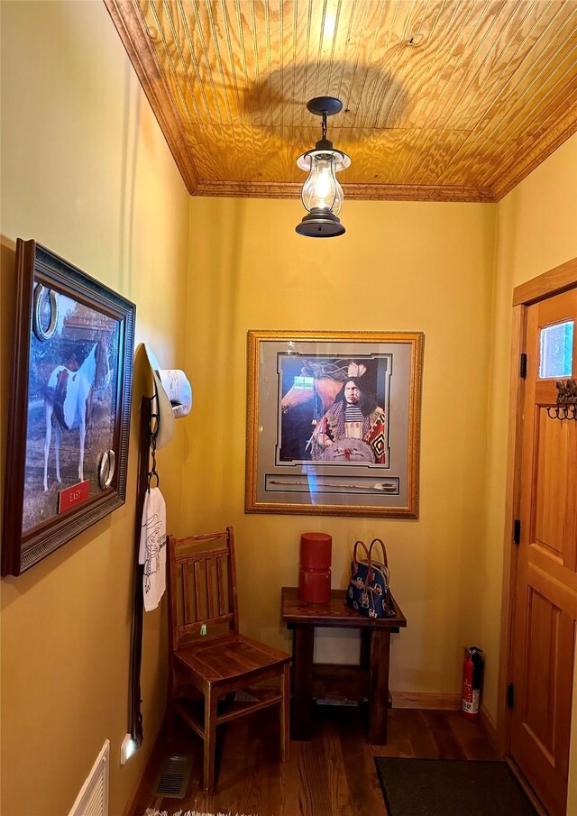 172 Hayfield Loop Trl, Ennis, MT 59729 - hallway featuring wood finished floors and baseboards