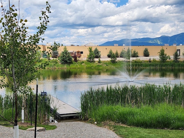 311E Akers Ln Unit E, Whitefish, MT 59937 - water view featuring a mountainous background