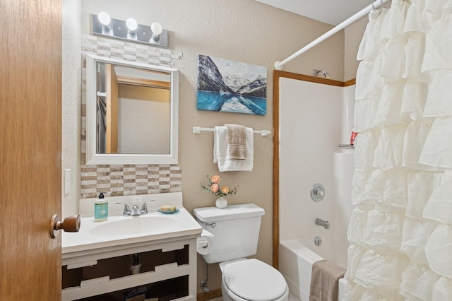 257 Fawn Trl, Whitefish, MT 59937 - full bath with shower / bath combination with curtain, vanity, and backsplash