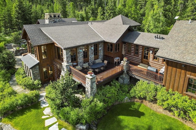 1263 Spencer Ridge Rd, Whitefish, MT 59937 - aerial view of property and surrounding area with a forest