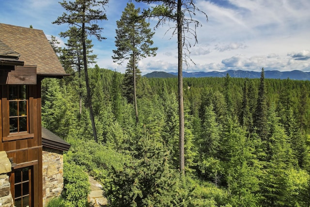 1263 Spencer Ridge Rd, Whitefish, MT 59937 - view of mountain background with a heavily wooded area