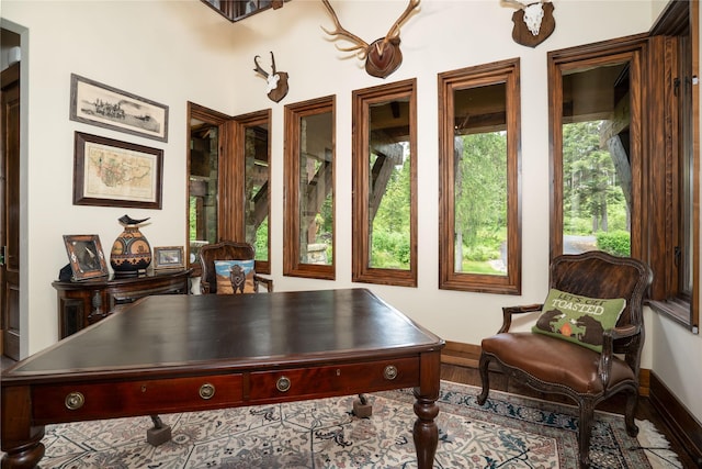1263 Spencer Ridge Rd, Whitefish, MT 59937 - home office with wood finished floors