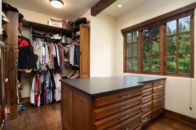 1263 Spencer Ridge Rd, Whitefish, MT 59937 - walk in closet with dark wood-style flooring