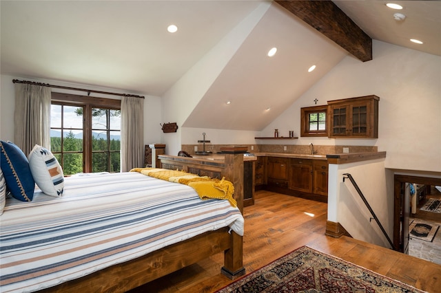 1263 Spencer Ridge Rd, Whitefish, MT 59937 - bedroom featuring light wood-style floors, recessed lighting, and wet bar