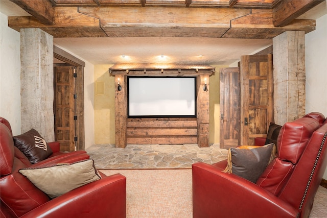 1263 Spencer Ridge Rd, Whitefish, MT 59937 - cinema room with beam ceiling