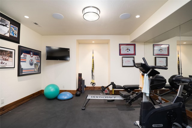 1263 Spencer Ridge Rd, Whitefish, MT 59937 - exercise area with recessed lighting