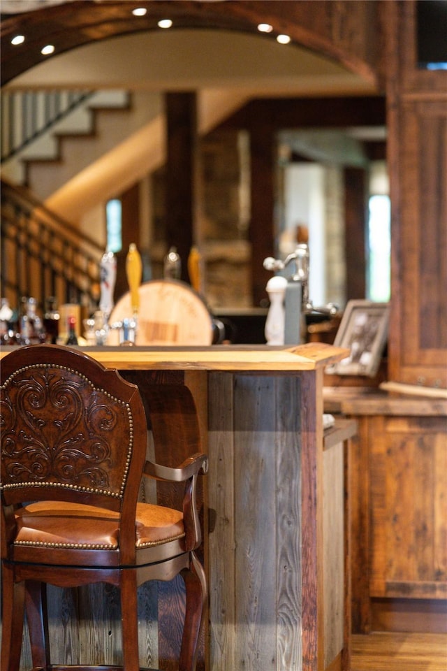 1263 Spencer Ridge Rd, Whitefish, MT 59937 - bar with wood finished floors