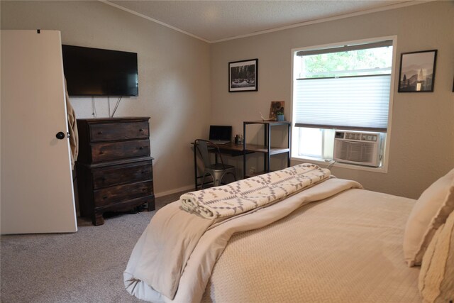 3000 Villard Ave Unit 149, Helena, MT 59601 - bedroom with ornamental molding, carpet floors, and a textured ceiling