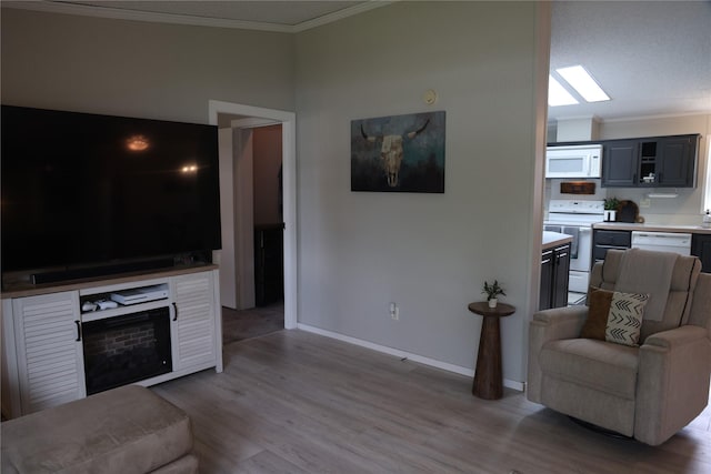 3000 Villard Ave Unit 149, Helena, MT 59601 - living room with ornamental molding and wood finished floors