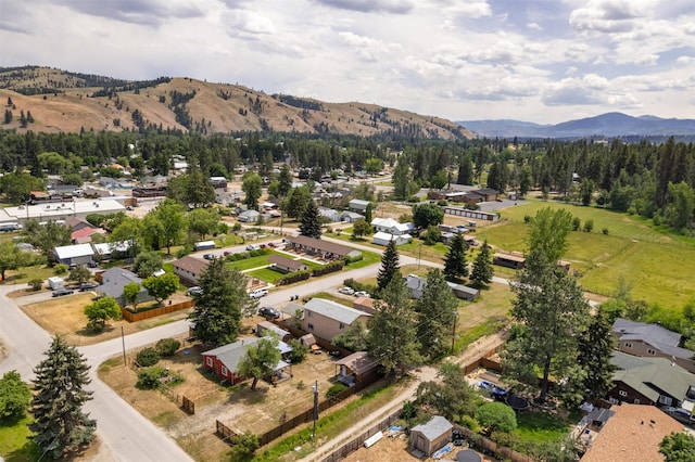 105 S Clifton St, Darby, MT 59829 - aerial view of residential area featuring a mountain backdrop