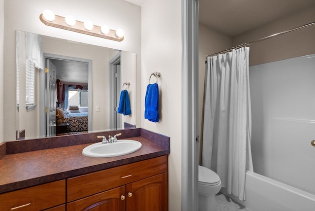 18 Buffalo Hill Cir, Kalispell, MT 59901 - full bathroom featuring vanity, shower / tub combo, and connected bathroom