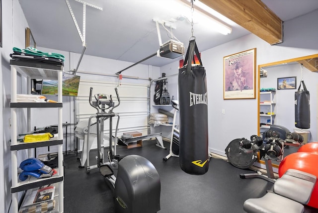 18 Buffalo Hill Cir, Kalispell, MT 59901 - exercise room featuring a garage