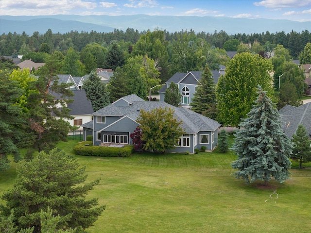 18 Buffalo Hill Cir, Kalispell, MT 59901 - view from above of property with a heavily wooded area