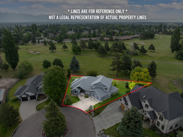 18 Buffalo Hill Cir, Kalispell, MT 59901 - aerial overview of property's location featuring property parcel outlined