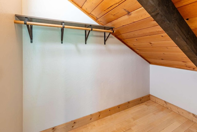 32785 Linden Ln, Bigfork, MT 59911 - walk in closet with lofted ceiling and wood-type flooring