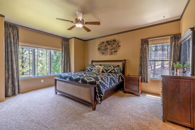 13 Crossfire Dr, Clancy, MT 59634 - carpeted bedroom with ornamental molding and a ceiling fan