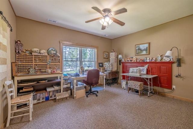 13 Crossfire Dr, Clancy, MT 59634 - carpeted office featuring ceiling fan