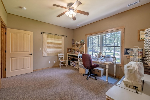 13 Crossfire Dr, Clancy, MT 59634 - office space featuring carpet floors and ceiling fan