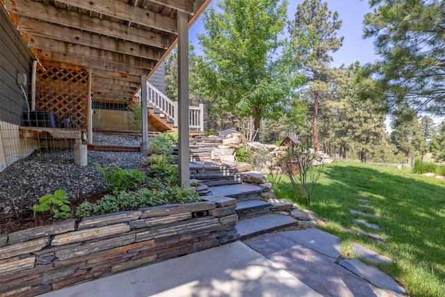 13 Crossfire Dr, Clancy, MT 59634 - view of green lawn featuring stairway