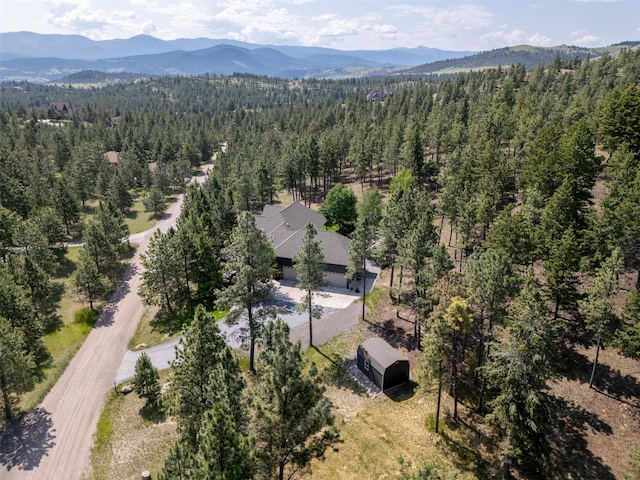13 Crossfire Dr, Clancy, MT 59634 - view from above of property with a forest and a mountainous background