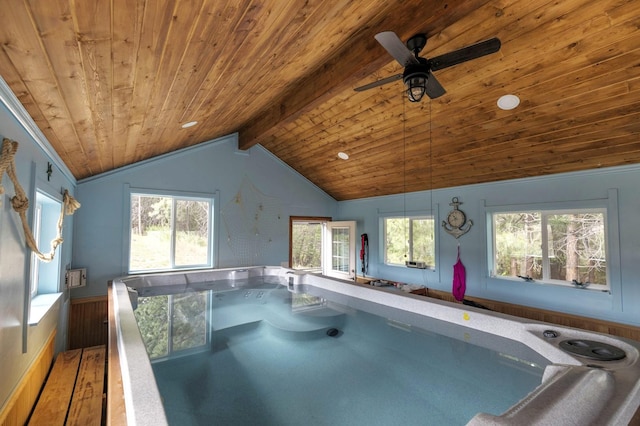 3979 Evenson Ln, Stevensville, MT 59870 - view of pool featuring an indoor hot tub and ceiling fan