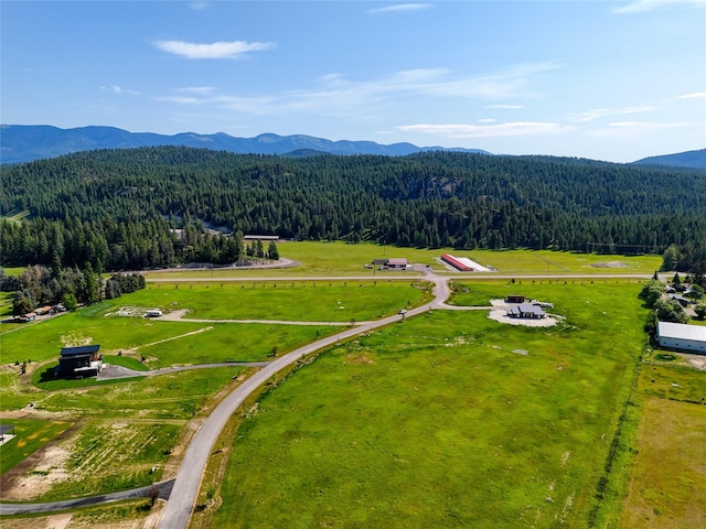 164 River Ranch Rd, Whitefish, MT 59937 - aerial view of a forest and a mountainous background