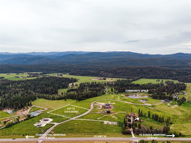 164 River Ranch Rd, Whitefish, MT 59937 - drone / aerial view of a mountain backdrop