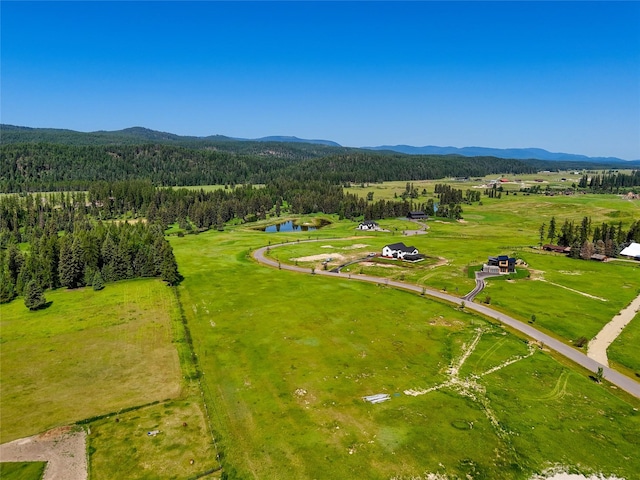 164 River Ranch Rd, Whitefish, MT 59937 - aerial view of a water and mountain view and a forest