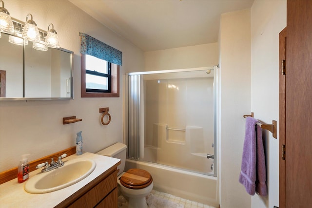 3250 US Highway 2 W, Kalispell, MT 59901 - bathroom featuring vanity and bath / shower combo with glass door