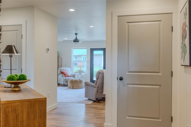 405 Kendal Loop, Kalispell, MT 59901 - corridor featuring light wood-type flooring and recessed lighting