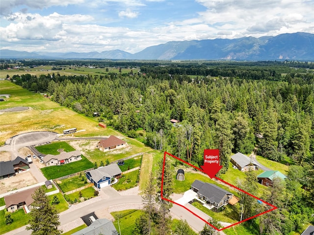 405 Kendal Loop, Kalispell, MT 59901 - view of property location featuring property parcel outlined and mountains