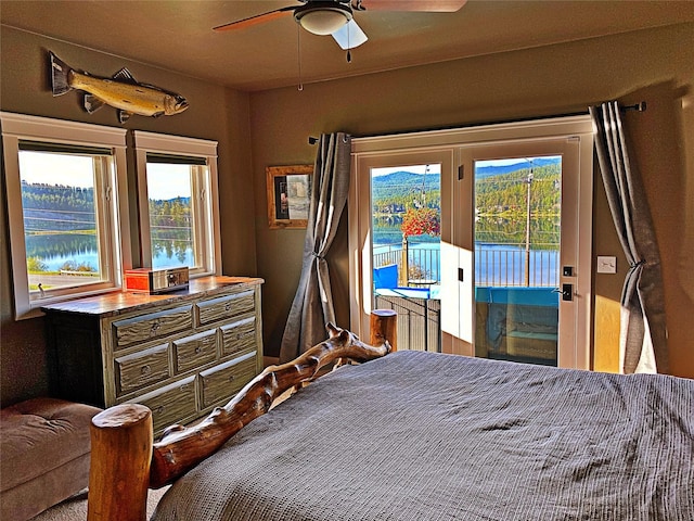 37 Roybals Way, Kalispell, MT 59901 - bedroom with access to outside and a ceiling fan