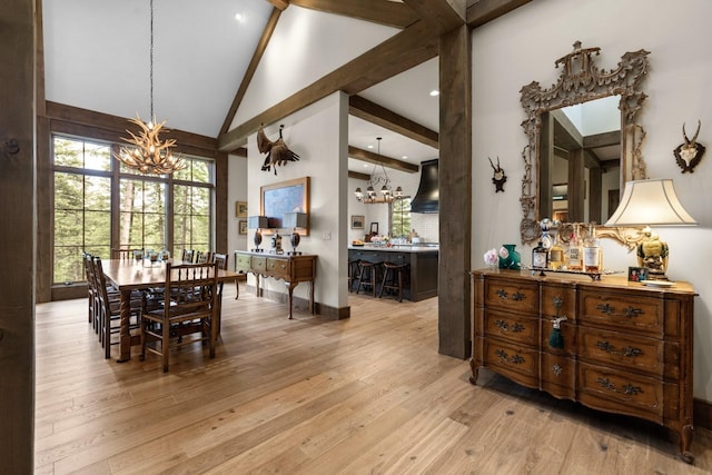176 Whitefish Hills Loop, Whitefish, MT 59937 - dining space featuring a chandelier, light wood-style flooring, and recessed lighting
