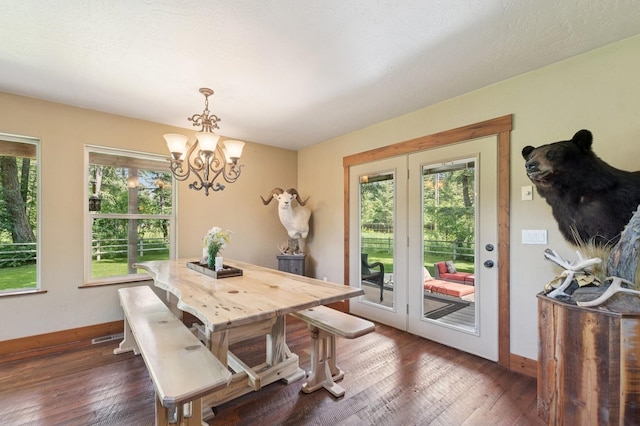 745 Capistrano Dr, Kalispell, MT 59901 - dining area with a chandelier and dark wood finished floors