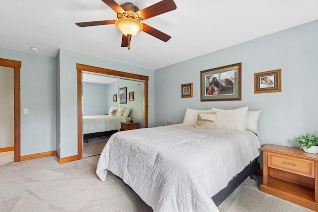 745 Capistrano Dr, Kalispell, MT 59901 - bedroom with carpet, a closet, and a ceiling fan